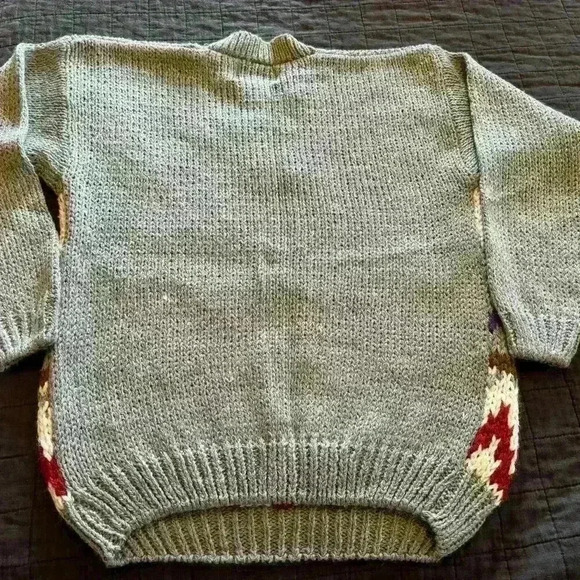 Vintage 80s 90s De Rotchild Crewneck Hand Knit Sweater - Picture 5 of 5